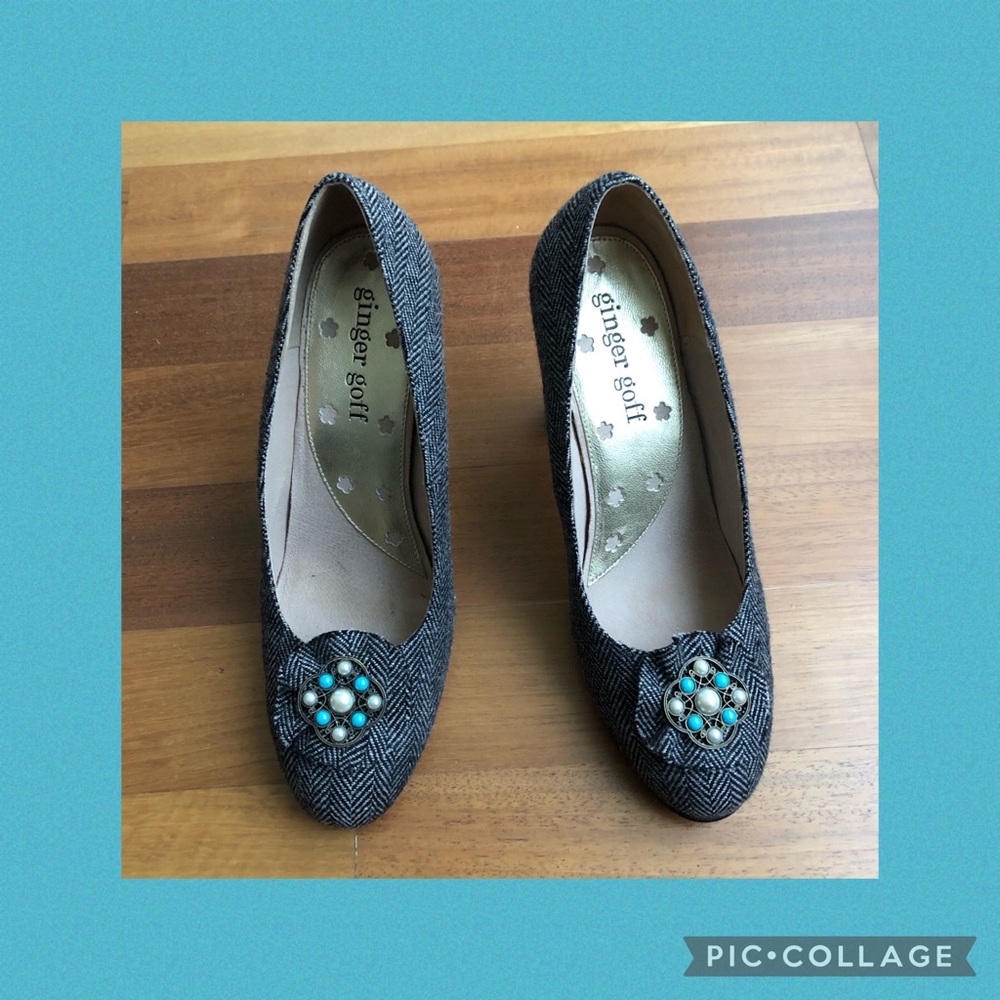Ginger Goff Tweed pumps